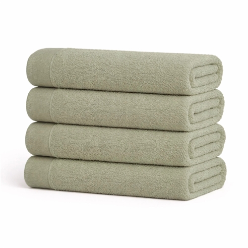 Baumwoll-Handtuch - 100% Baumwolle - Badelaken 100x150 cm - Mohn - Hellgrün