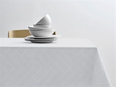 Damast-Tischdecke - 100% damastgewebte Baumwolle - Tiles Södahl - Weiß