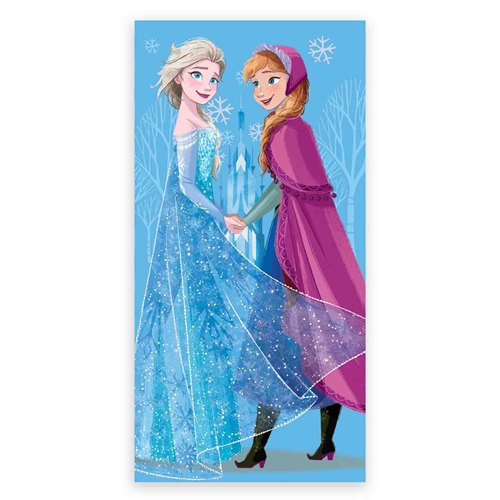 Badehandtuch - Frost Handtuch - Anna und Elsa aus Frozen - 70x140 cm - 100% weiche Baumwolle