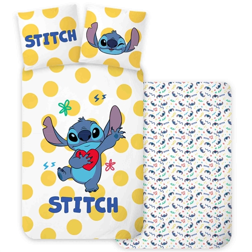Lilo und Stitch Bettwäsche 140x200 cm - Wendbares Bettwäscheset mit Stitch - 100% weiche Baumwollbettwäsche
