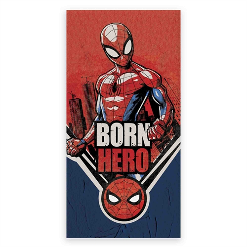 Badetuch - Spiderman Handtuch - Born Hero - 70x140 cm - 100% weiche Baumwolle