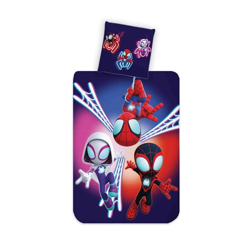 Kinderbettwäsche 140x200 cm - Spidey Bettwäsche mit wendbarem Design - 100% Baumwolle