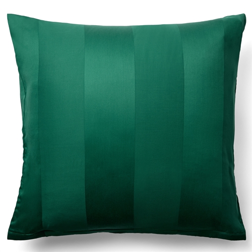 Kissenbezug 60x63 cm - 100% Baumwollsatin - Lone grün - Gestreifter, jacquardgewebter Kopfkissenbezug - Extra weicher Kissenbezug von By Borg