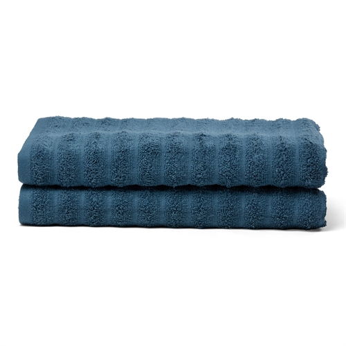 Badetücher 2 Stk. aus 100% gekämmter Baumwolle - Weiche blaue Handtücher 70x140 cm von Borg Living
