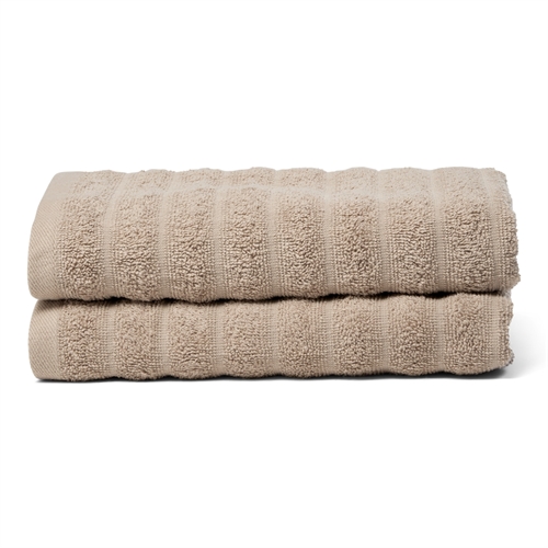 Handtücher 2 Stk. 100% gekämmte Baumwolle - Weiche sandfarbene Handtücher 50x100 cm von Borg Living