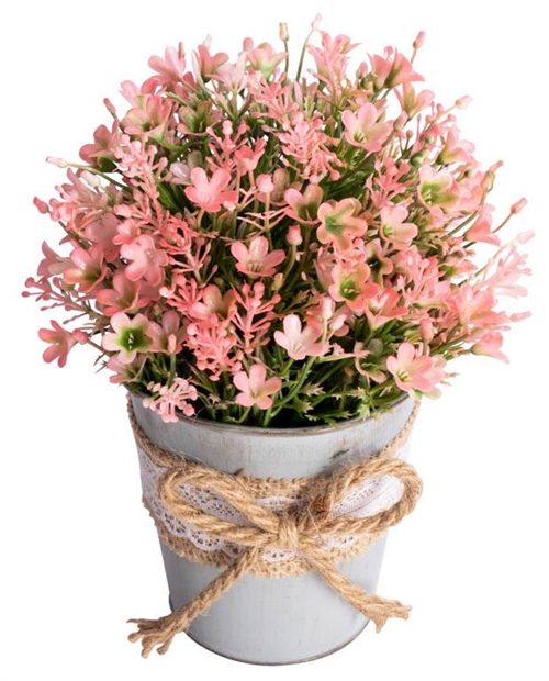 Künstliche Campanula-Blume - Höhe 21 cm - Wunderschöne rosa Blüten - Künstliche Topfpflanze