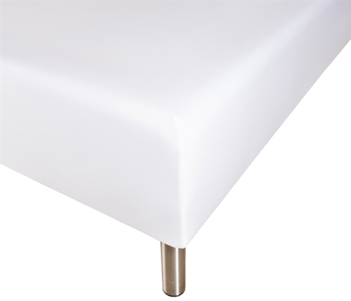 Boxspringbettlaken 140x200 cm - Weiß - 100 % Baumwollsatin - Spannbettlaken für Matratze