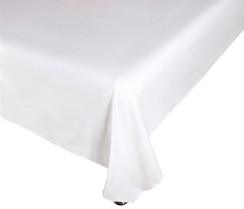 Glattes Bettlaken - 150x250 cm - Weiß - 100 % Baumwollsatin - Flachlaken