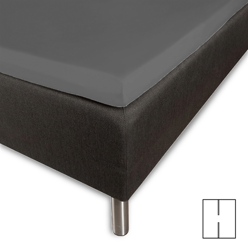 Umschlaglaken mit H-Split - 180 x 210 cm - Splitlänge 65 cm - Anthrazit - 100 % Baumwollsatin - Borås Cotton