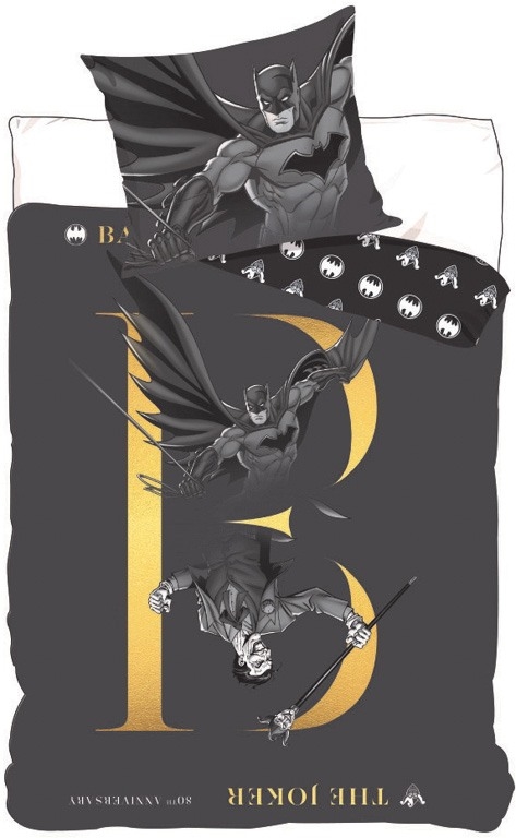 Batman Bettwäsche - 100% Baumwolle - Kinderbettwäsche 140x200 cm - Batman und Joker