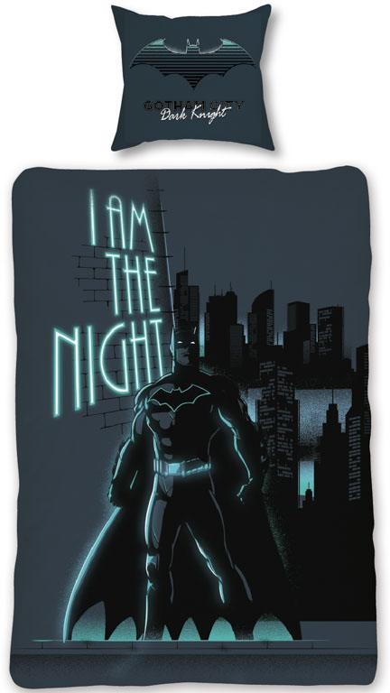 Batman-Bettwäsche - 100% Baumwolle - Kinderbettwäsche 140x200 cm - Glow-in-the-dark