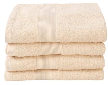Gästetuch - 100% Weiche Baumwolle mit hoher Saugfähigkeit - 40x60 cm - Cremefarbenes Handtuch von dänischen By Borg