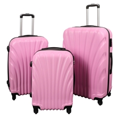 Koffer - Muschel rosa - Praktischer Hardcase-Koffer