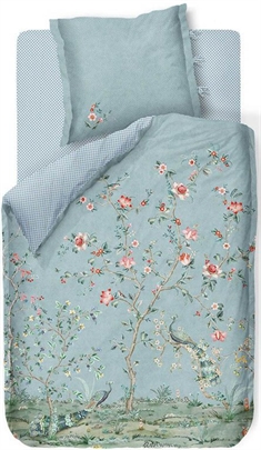 Pip Studio Bettwäsche - Okinawa Blue - Geblümte Bettwäsche - Wendebettwäsche - 100% Baumwolle