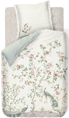 Pip Studio Bettwäsche - Okinawa White - Geblümte Bettwäsche - Wendebettwäsche - 100% Baumwolle