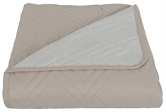 Tagesdecke - Wendbarer Überwurf fürs Bett - Sandfarben und Weiß - Borg Living