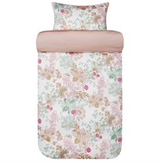 Satin-Bettwäsche - Weiches Baumwollsatin-Bettgarnitur - Cassandra Warm Pink - Bettwäsche von Høie of Scandinavia