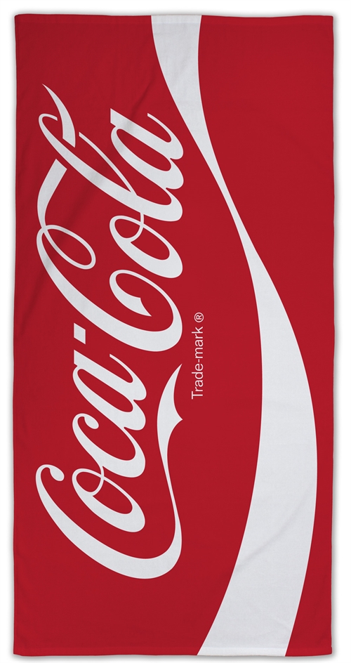Coca Cola Handtuch - 70x140 cm - 100% Baumwolle - Weiches Badetuch mit Coca Cola Logo