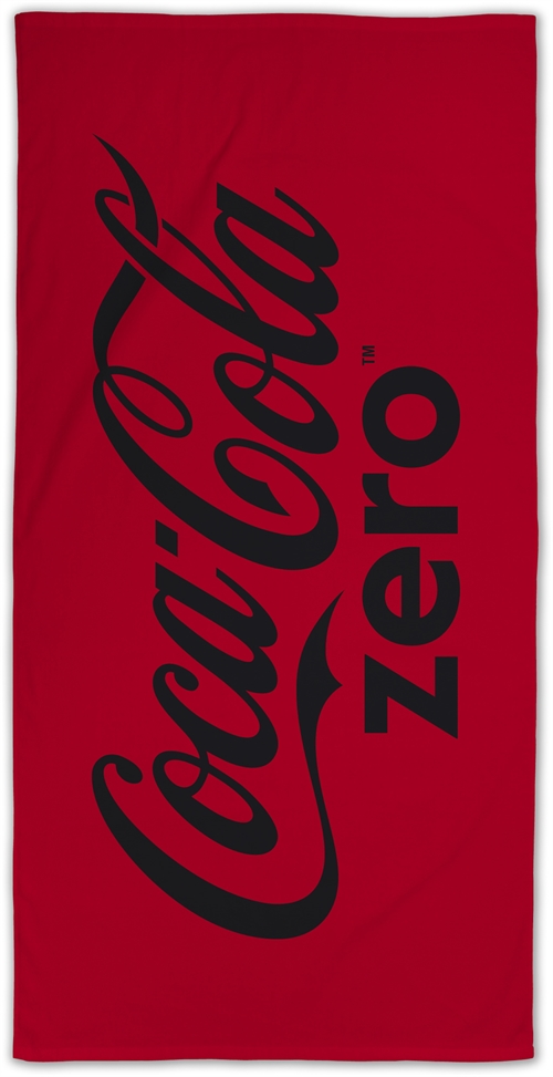 Coca Cola Zero Handtuch - 70x140 cm - 100% Baumwolle - Weiches Badetuch mit Coca Cola Zero Logo