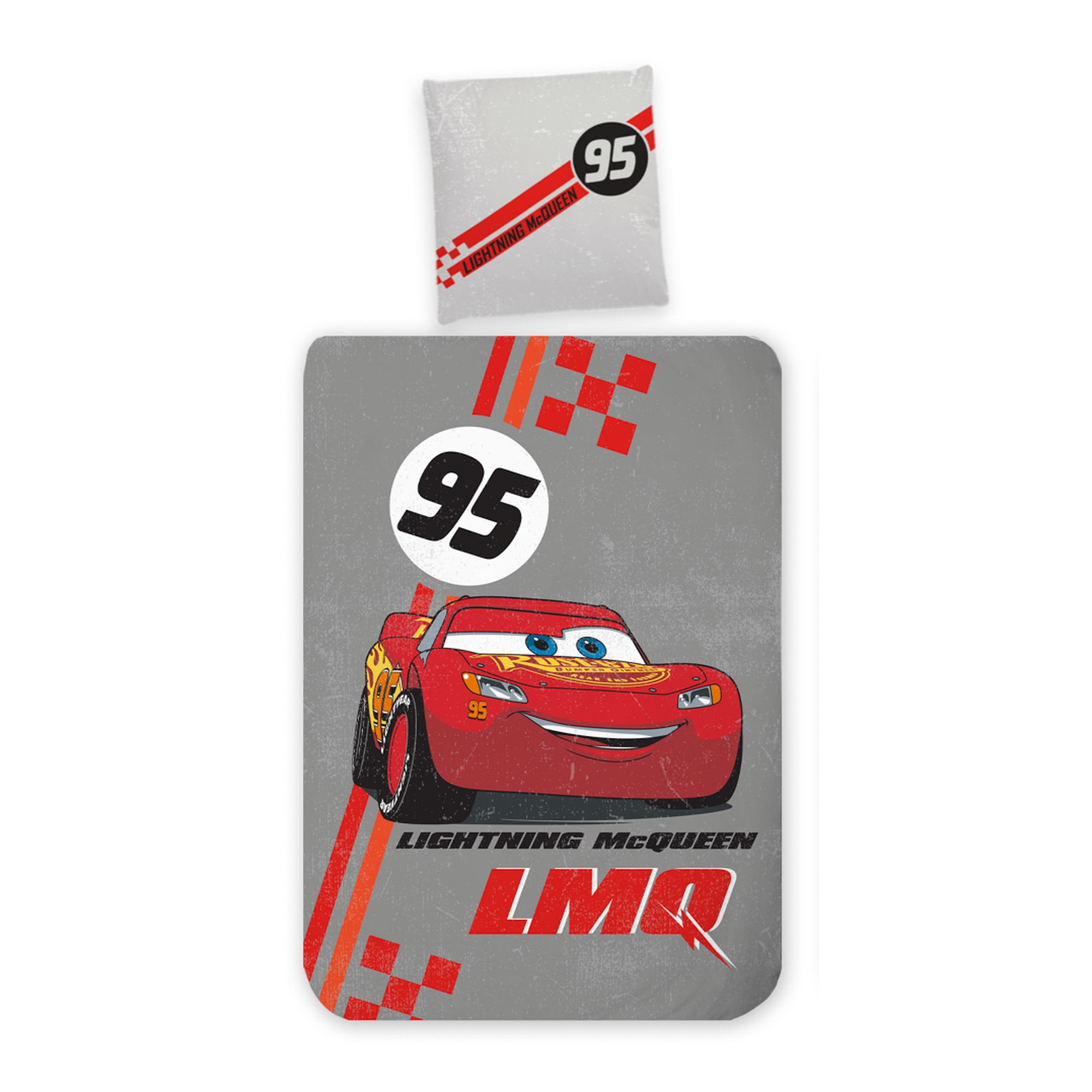 Cars-Bettwäsche - Lightning McQueen - Wendbares Bettwäsche-Set - 100% Baumwolle