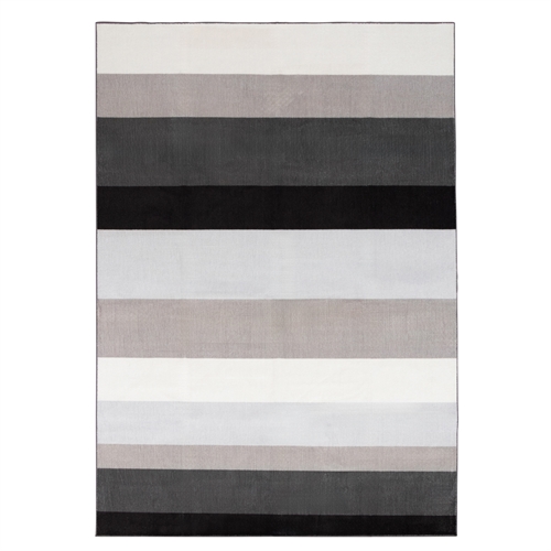 Teppich - 140x200 cm - Gestreifter Teppich mit rutschfester Rückseite - Loser Teppich von Nordstrand Home Rosa