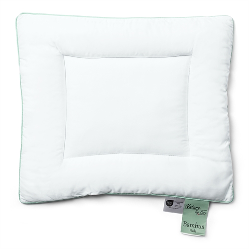 Babykissen mit 100 % allergikerfreundlichem Bambus - 40x45 cm - Temperaturregulierendes Kopfkissen von Nature By Borg