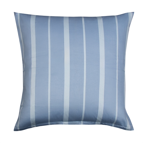 Extra weicher Kissenbezug 60x63 cm - 100% Baumwollsatin - Hellblau gestreifter Kopfkissenbezug - 300 TC Kissenbezug von By Borg