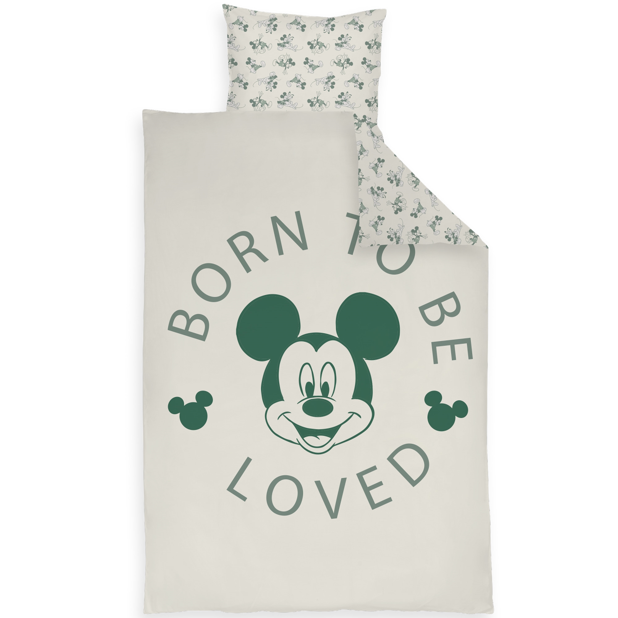 Mickey Mouse Bettwäsche - 100% Baumwolle - Junior-Bettwäsche 100x140 cm - Born to be loved