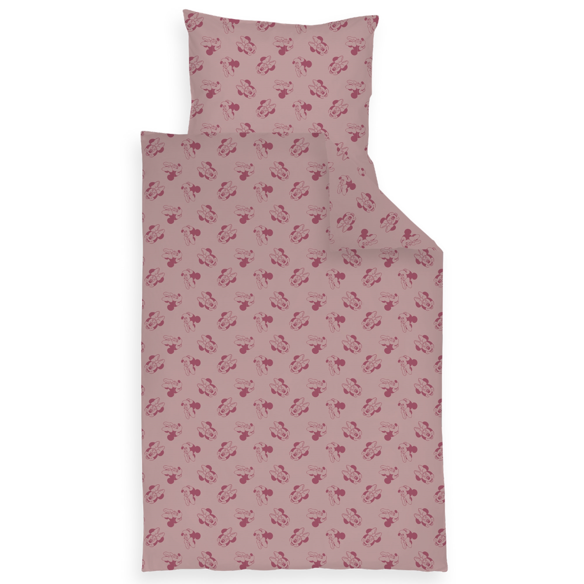 Minnie Mouse Bettwäsche - 100% Baumwolle - Baby-Bettwäsche 70x100 cm - Rosa