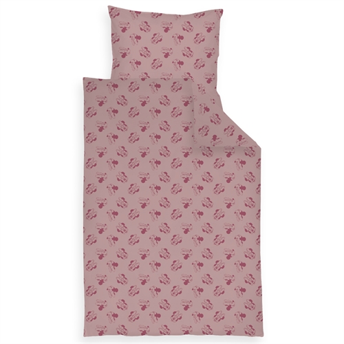 Minnie Bettwäsche 70x100 cm - Baby-Bettwäsche-Set mit Minnie Mouse - 100% Baumwoll-Bettwäsche