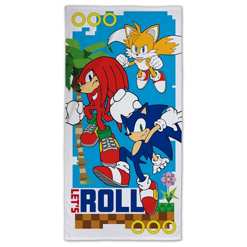 Sonic Handtuch - 70x140 cm - 100% Baumwolle - Weiches Badetuch mit Sonic The Hedgehog