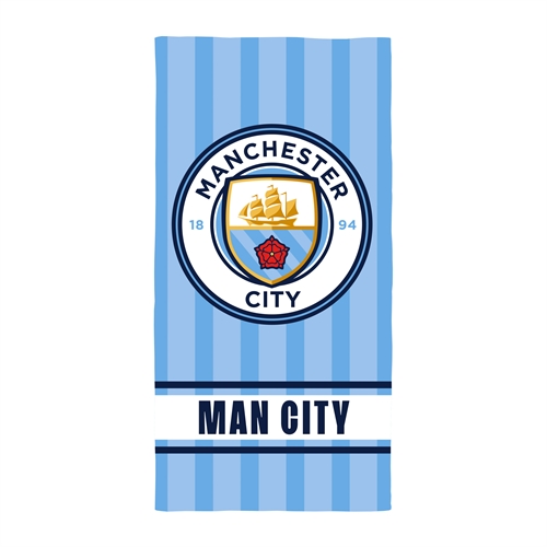 Manchester City Handtuch - 70x140 cm - 100% Baumwolle - Weiches Badehandtuch mit Manchester City Logo