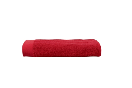 Badelaken - 100% Weiche Baumwolle mit hoher Absorptionsfähigkeit - 100x150 cm - Rot - Großes Handtuch von der dänischen Marke By Borg