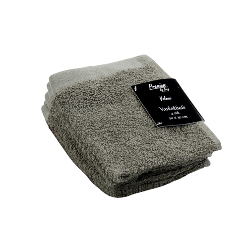 Waschlappen 4er-Pack - 100% Weiche Baumwolle mit hoher Saugfähigkeit - 30x30 cm - Hellgrüne Waschlappen von der dänischen Marke By Borg