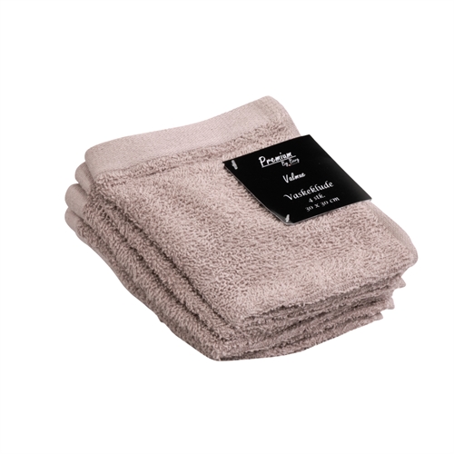 Waschlappen 4er-Pack - 100% Weiche Baumwolle mit hoher Saugfähigkeit - 30x30 cm - Rosa Waschlappen von der dänischen Marke By Borg