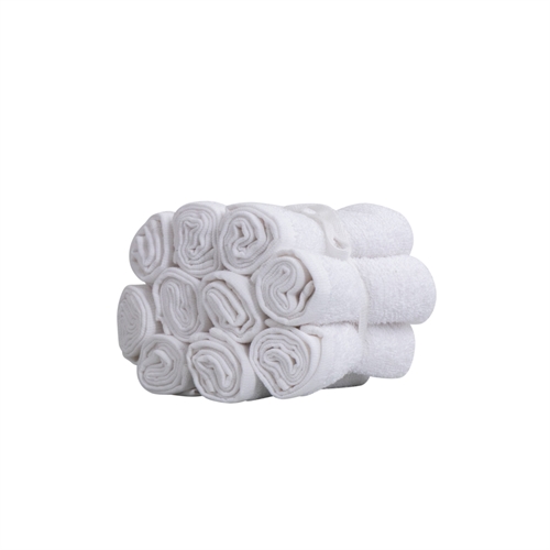 Waschlappen 10er-Pack - 100% Weiche Baumwolle mit hoher Saugfähigkeit - 30x30 cm - Weiße Waschlappen von IN Style