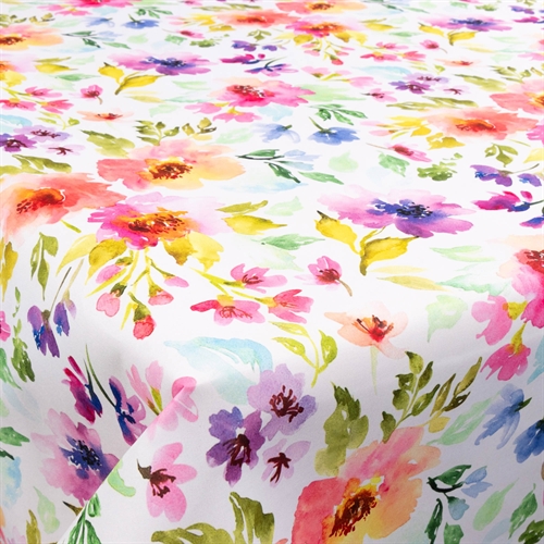 Textil Wachstuch mit Acrylbeschichtung - Flower multi - 140 cm breit - Meterware