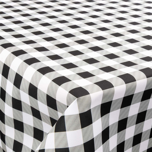 Textil Wachstuch mit Acrylbeschichtung - Check black - 140 cm breit - Meterware