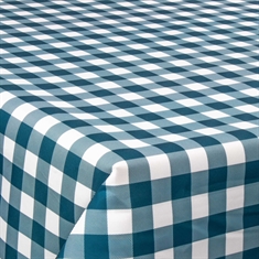 Textil-Wachstuch - 140 cm breit - Check Blue - Wachstuch mit Acrylbeschichtung