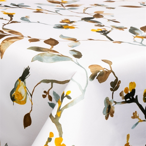 Textil Wachstuch mit Acrylbeschichtung - 30 Meter auf Rolle - Äste und Vögel - 140 cm breites Textiltuch