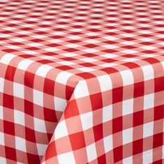 Textiles Wachstuch - 140 cm breit - Karo Rot - Wachstuch mit Acrylbeschichtung