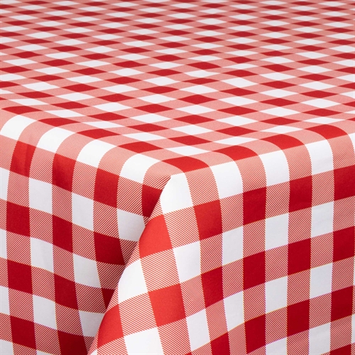 Textil Wachstuch mit Acrylbeschichtung - 30 Meter auf Rolle - Check red - 140 cm breites Textiltuch