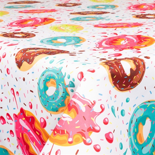 Textilwachstuch - 140 cm breit - Meterware - Sprinkle Donuts - Wachstuch mit Acrylbeschichtung