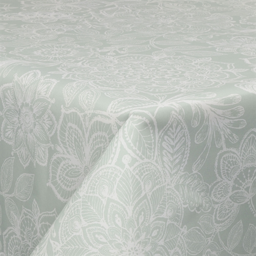 Textil Wachstuch mit Acrylbeschichtung - Flower light grey - 140 cm breit - Meterware