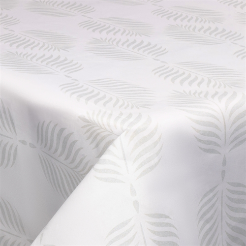 Textil Wachstuch mit Acrylbeschichtung - Leaf light grey - 140 cm breit - Meterware