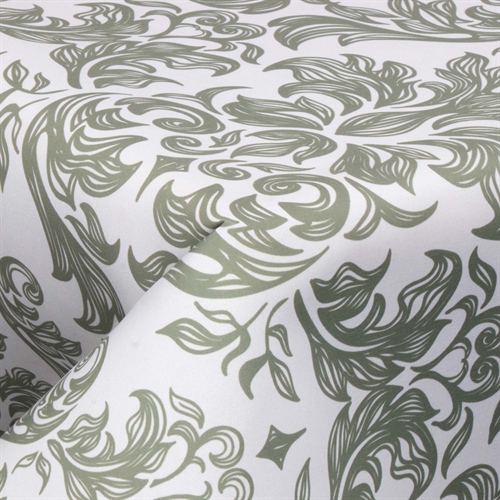Textil Wachstuch mit Acrylbeschichtung - 30 Meter auf Rolle - Blau Damask - 140 cm breites Textiltuch