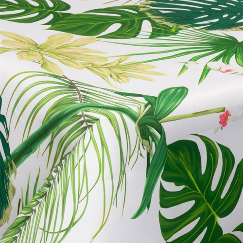 Textil Wachstuch mit Acrylbeschichtung - Big green leaves - 140 cm breit - Meterware