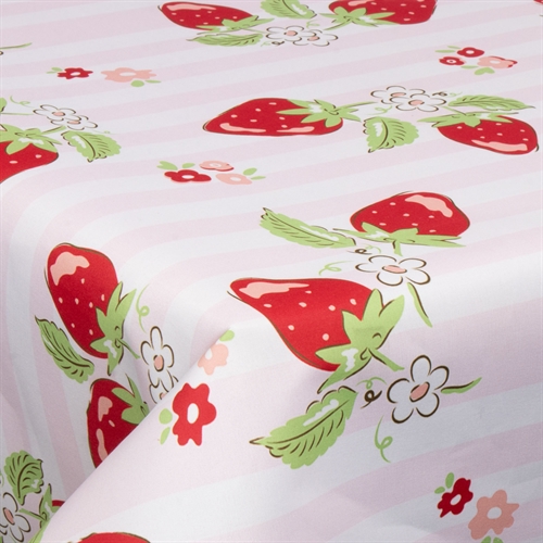 Textil Wachstuch mit Acrylbeschichtung - 30 Meter auf Rolle - Strawberry Dream - 140 cm breites Textiltuch