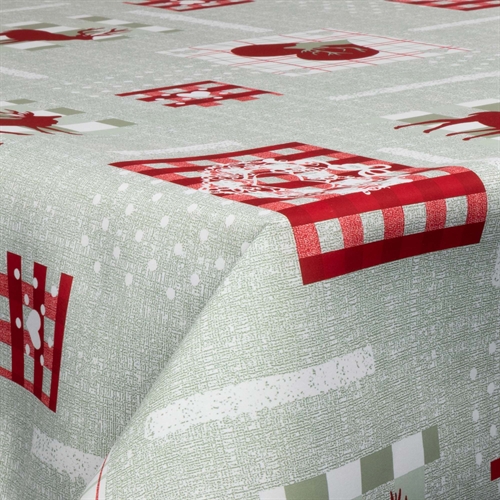 Textil Wachstuch mit Acrylbeschichtung - 30 Meter auf Rolle - Mit Weihnachtsmotiv - Rentier - 140 cm breites Textiltuch