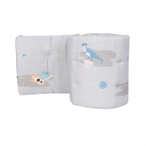 Bettrand - Weicher Bettrand 360x30 cm - Weltraum-Dinosaurier-Kollektion für Baby und Babybett - Bettrand für Gitterbett - Nordstrand Home Babyzubehör